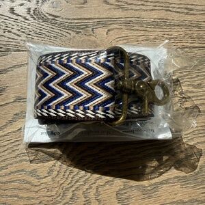 Brand New - Parker Thatch Crossbody Strap - Navy, Ivory and Brown/Tan